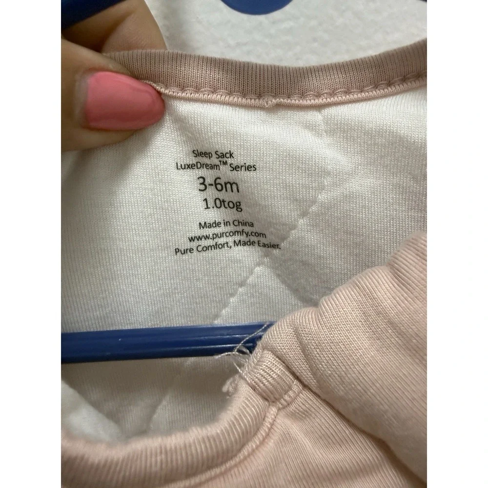PurComfy LuxeDream Sleep Sacks 3-6M 1.0 TOG Lot 2 Pink Sage Zip Wearable Blanket